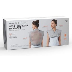 *SOLD* Sharper Image Neck and Shoulder Massager Wrap Heated Pain Relief Gray-New